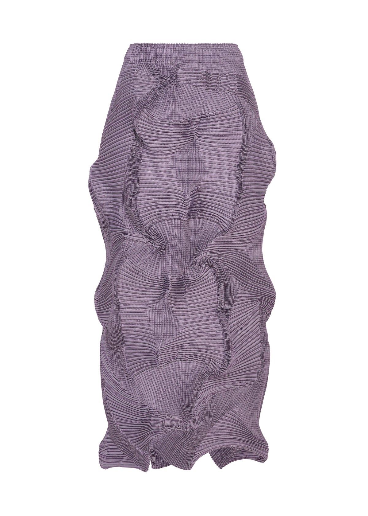 A product shot of the A-POC ABLE ISSEY MIYAKE TYPE-O 003-1 skirt in light purple.
