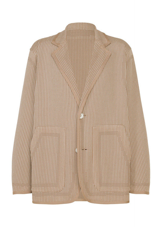 A product shot of the A-POC ABLE ISSEY MIYAKE TYPE-K 012 jacket in beige-hued.