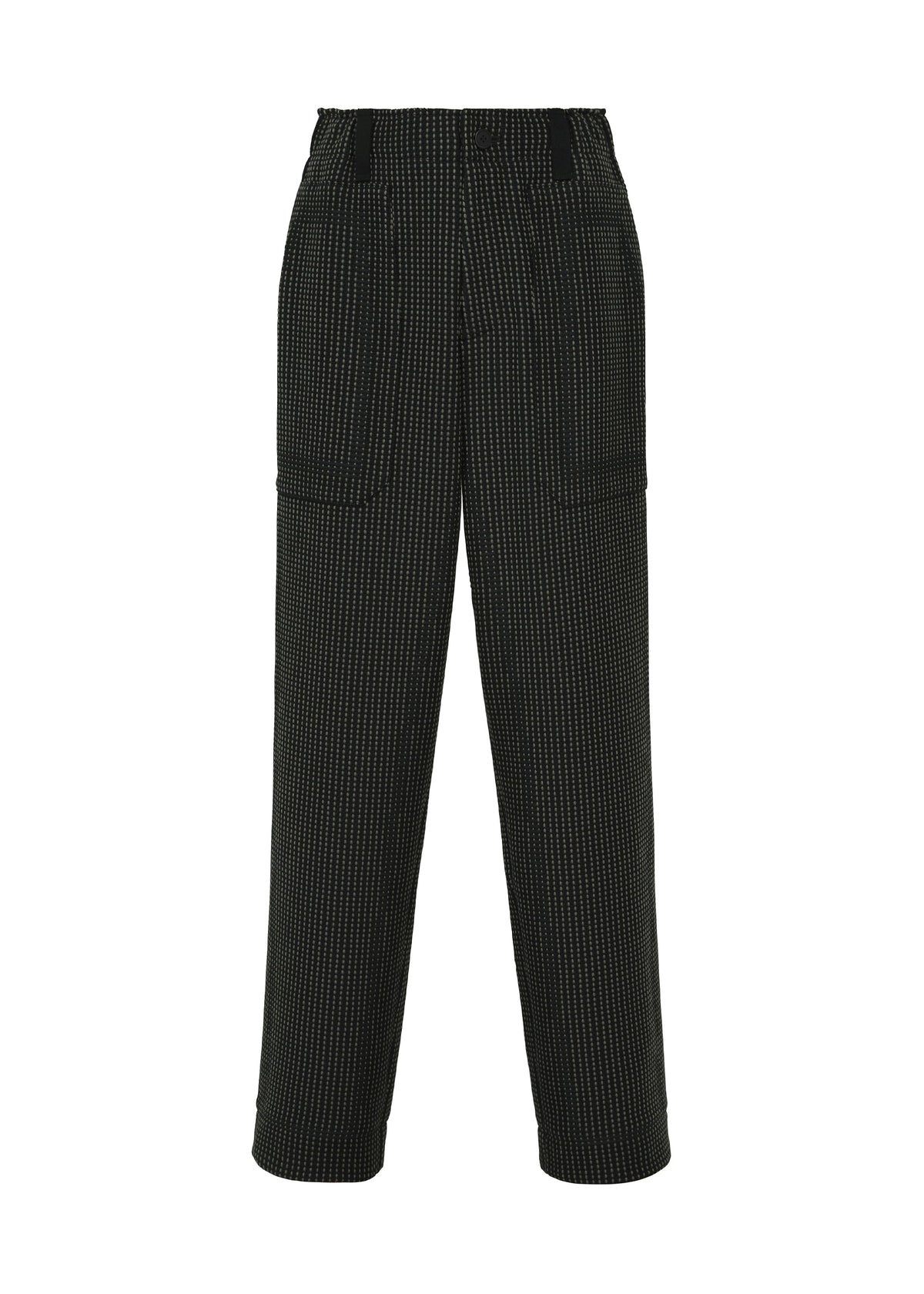 A product shot of the A-POC ABLE ISSEY MIYAKE TYPE-K 012 trousers in black-hued.