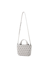 A detail shot of the BAO BAO ISSEY MIYAKE  CRYSTAL MATTE handbag