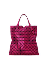 A product shot of the BAO BAO ISSEY MIYAKE PRISM MATTE 2 tote in wine red (25).