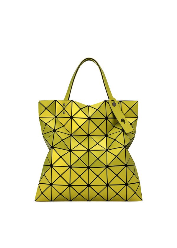 A product shot of the BAO BAO ISSEY MIYAKE LUCENT METALLIC tote in yellow (52).