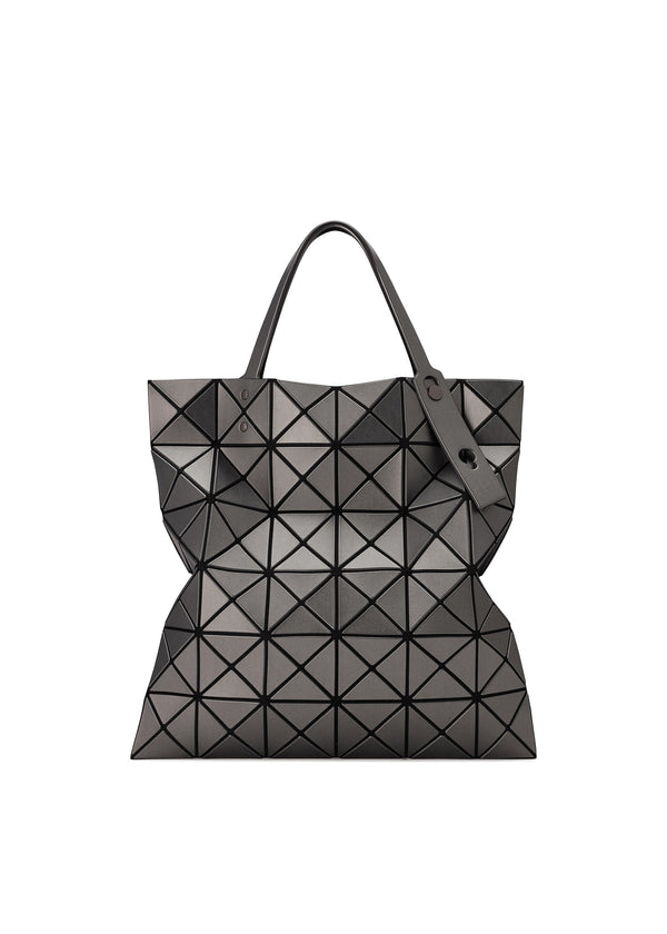 A product shot of the BAO BAO ISSEY MIYAKE LUCENT METALLIC tote in gunmetal (94).