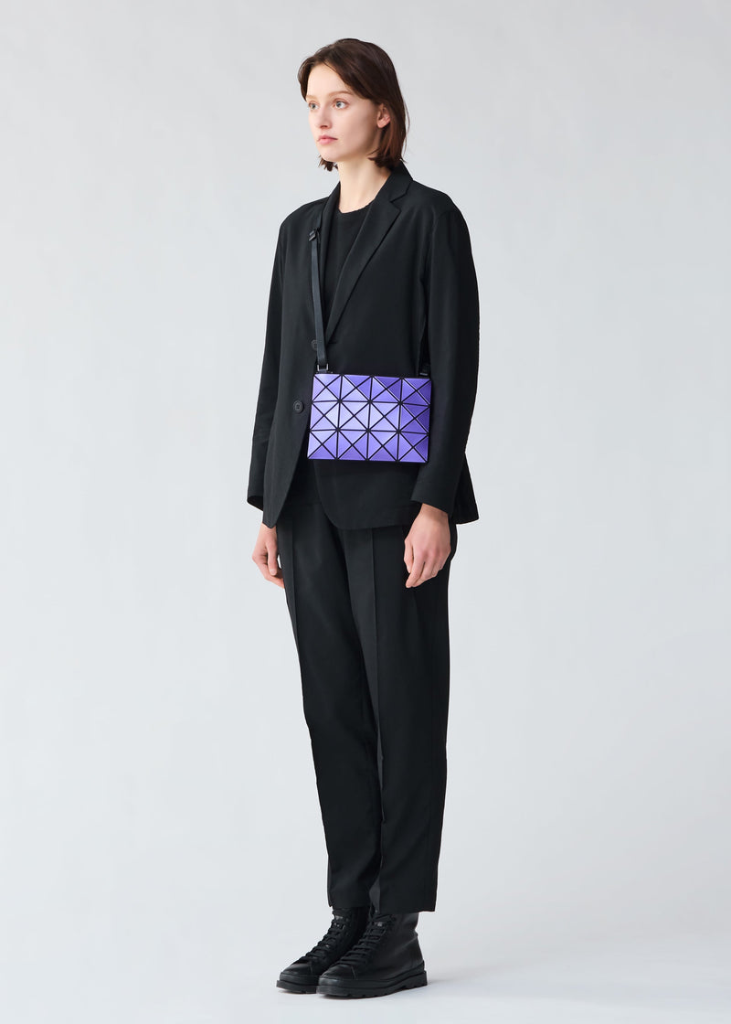 A model wears the BAO BAO ISSEY MIYAKE LUCENT METALLIC crossbody.