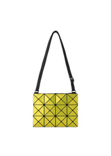 A product shot of the BAO BAO ISSEY MIYAKE LUCENT METALLIC crossbody in yellow (52).