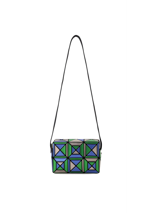 A product shot of the BAO BAO ISSEY MIYAKE ENSEMBLE shoulder bag in blue mix (78).