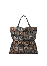 A product shot of the BAO BAO ISSEY MIYAKE ENSEMBLE tote in brown mix (48).