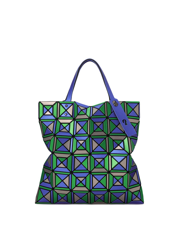 A product shot of the BAO BAO ISSEY MIYAKE ENSEMBLE tote in blue mix (78).