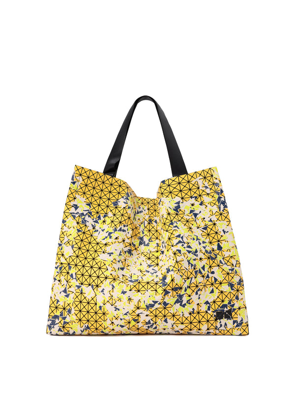 A product shot of the BAO BAO ISSEY MIYAKE  CART SPRITZ tote in yellow base (59)