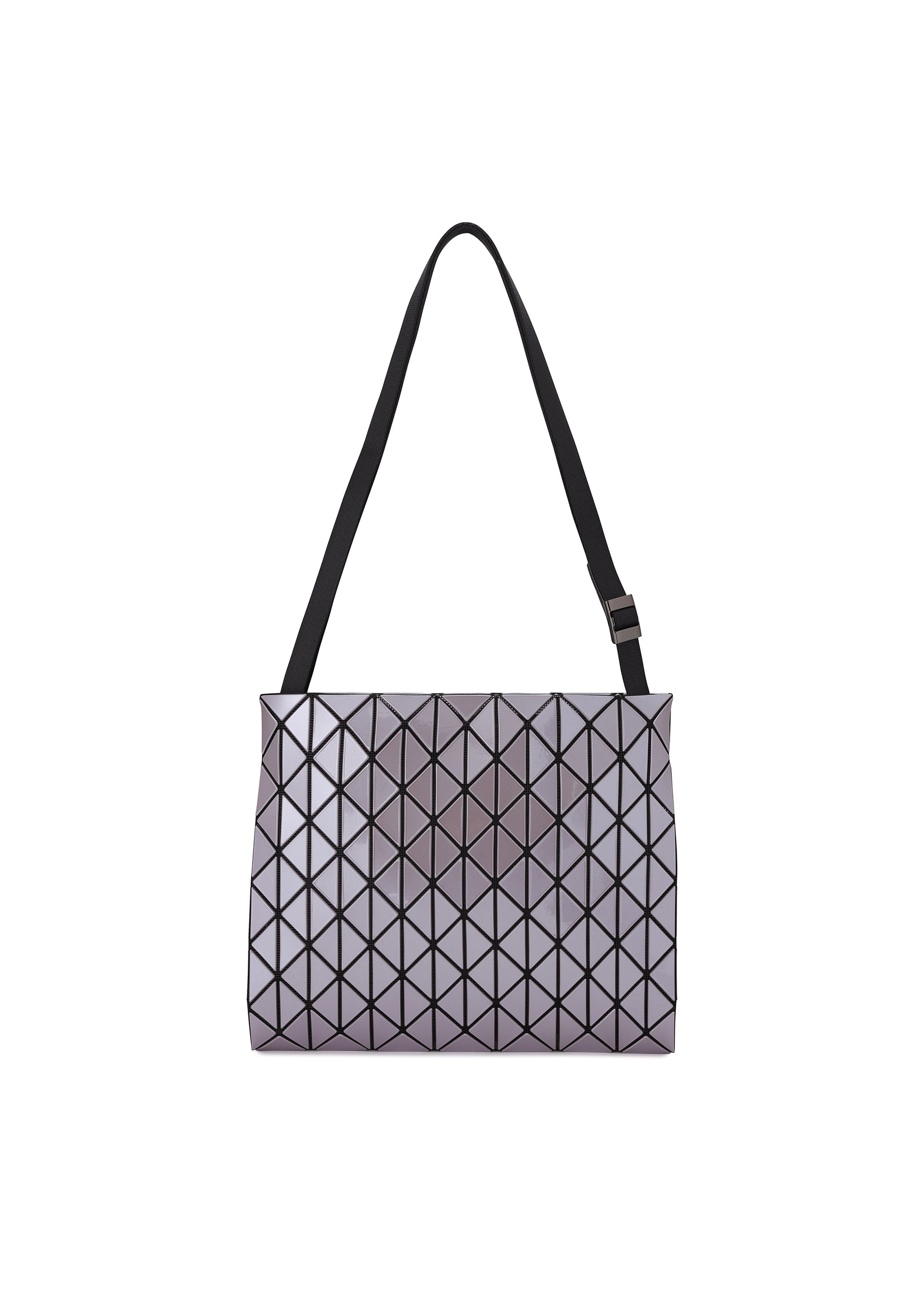 A product shot of the BAO BAO ISSEY MIYAKE ROW METALLIC shoulder bag in grey (12).