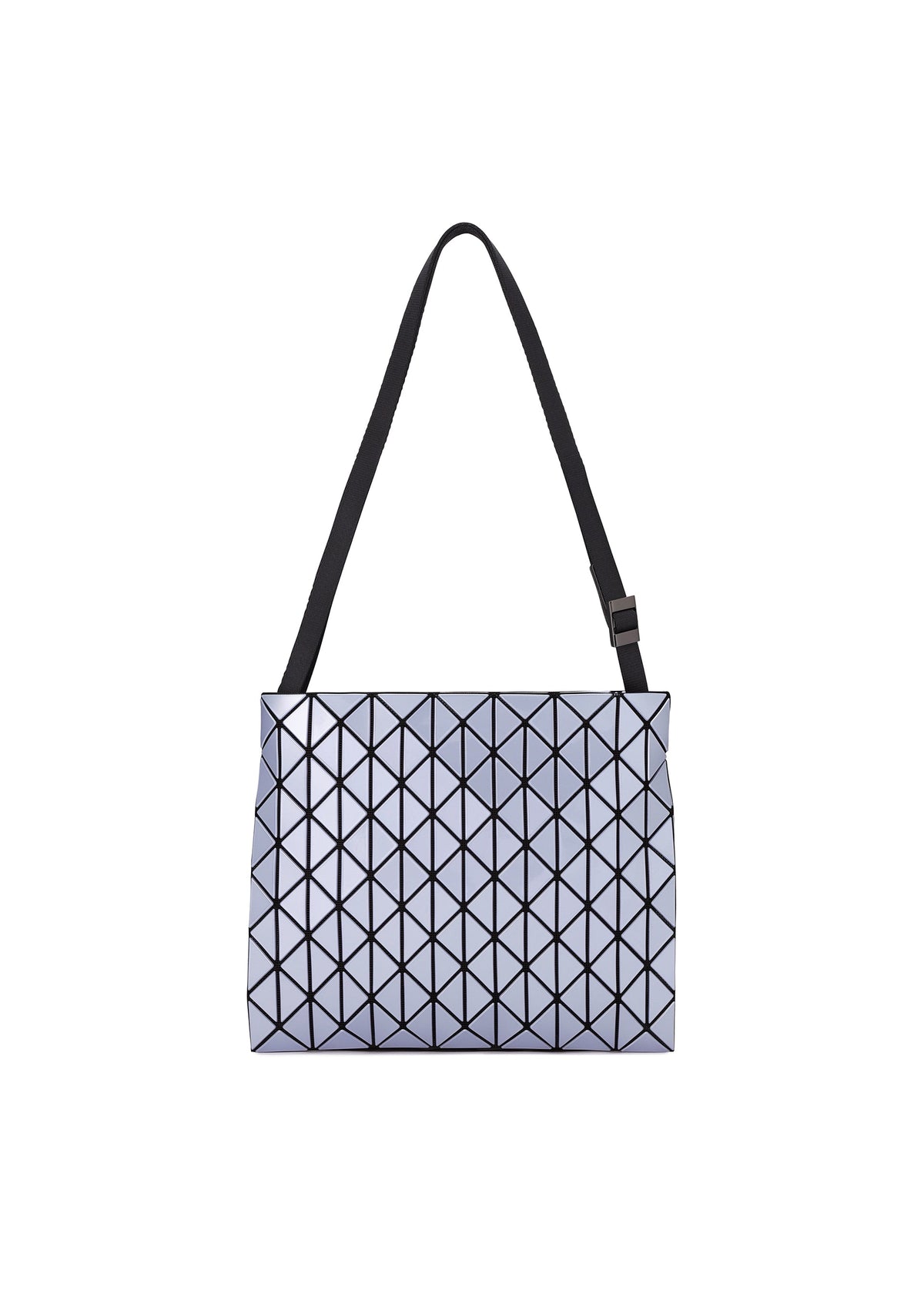 A product shot of the BAO BAO ISSEY MIYAKE ROW METALLIC shoulder bag in light blue (71).