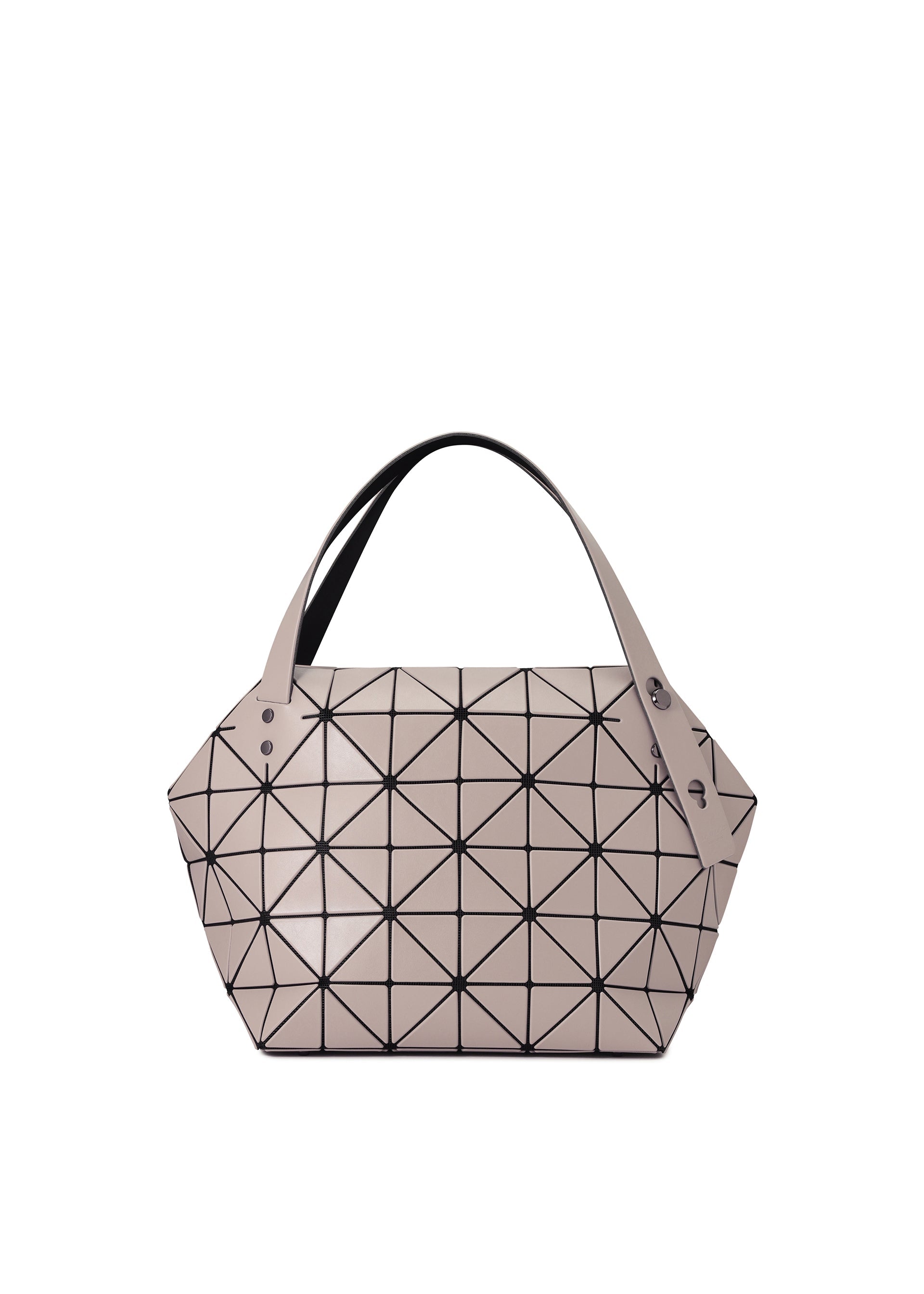 A product shot of the BAO BAO ISSEY MIYAKE BOSTON shoulder bag in greige (46).