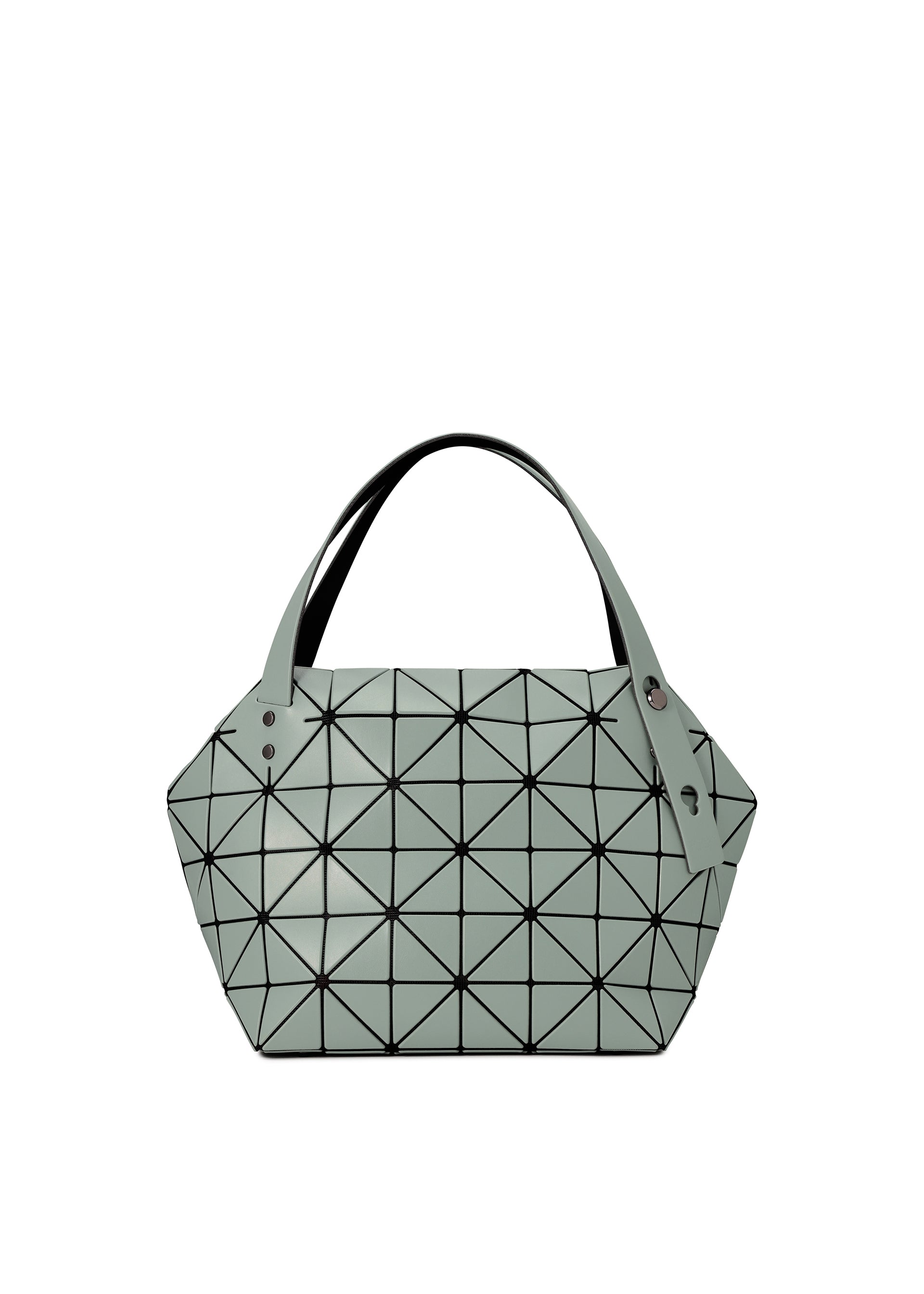 A product shot of the BAO BAO ISSEY MIYAKE BOSTON shoulder bag in khaki green (69).