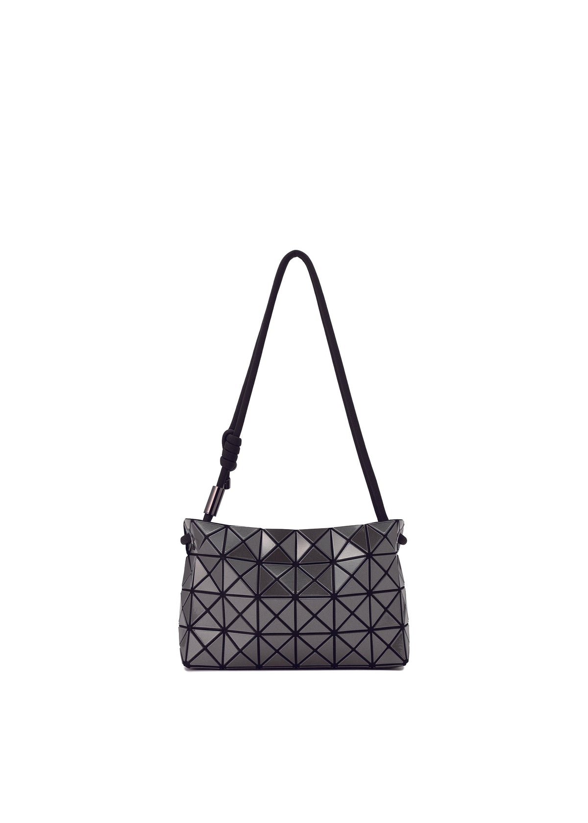 A product shot of the BAO BAO ISSEY MIYAKE LOOP METALLIC shoulder bag in gunmetal (94).