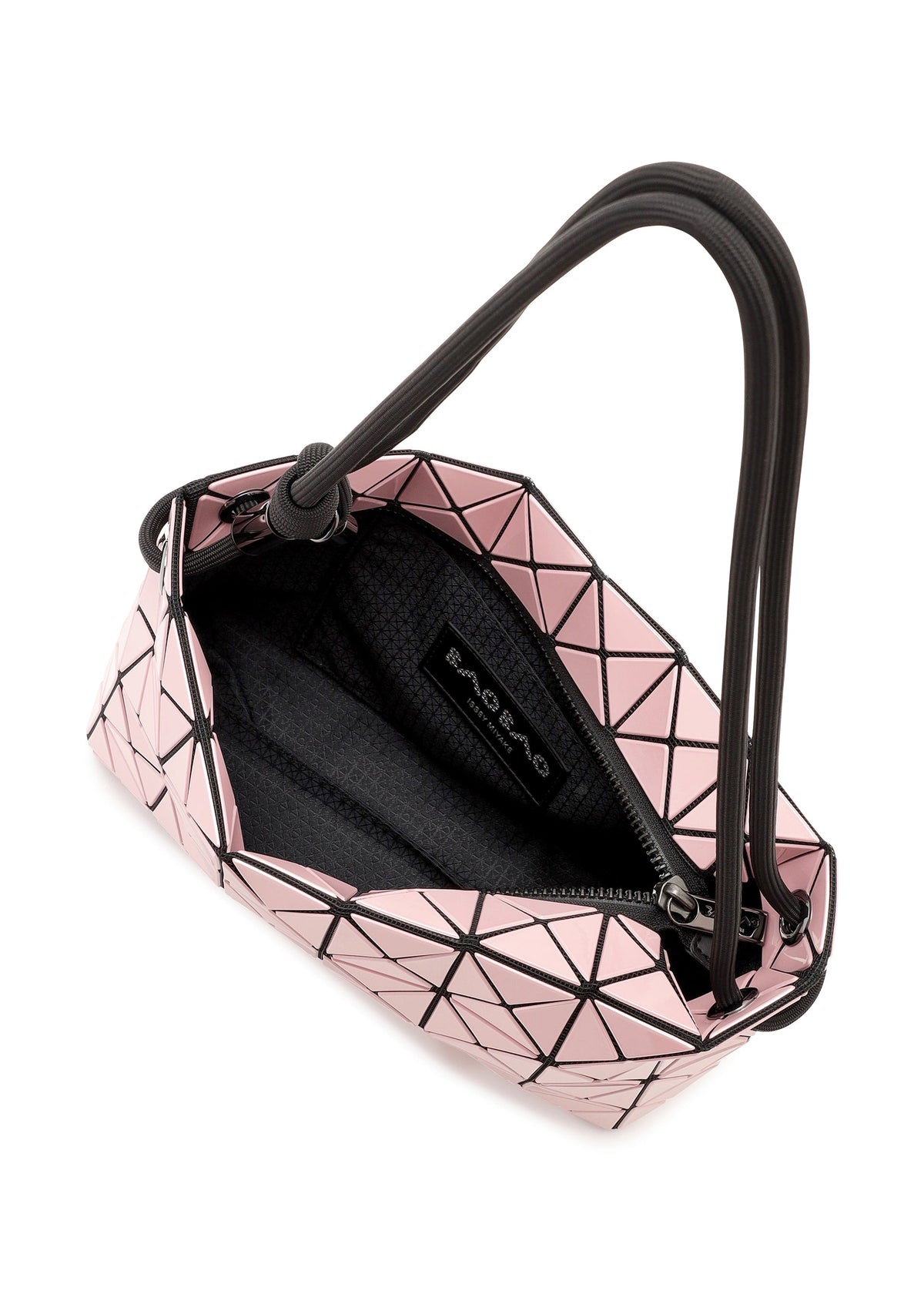 A detail shot of the BAO BAO ISSEY MIYAKE LOOP METALLIC shoulder bag.