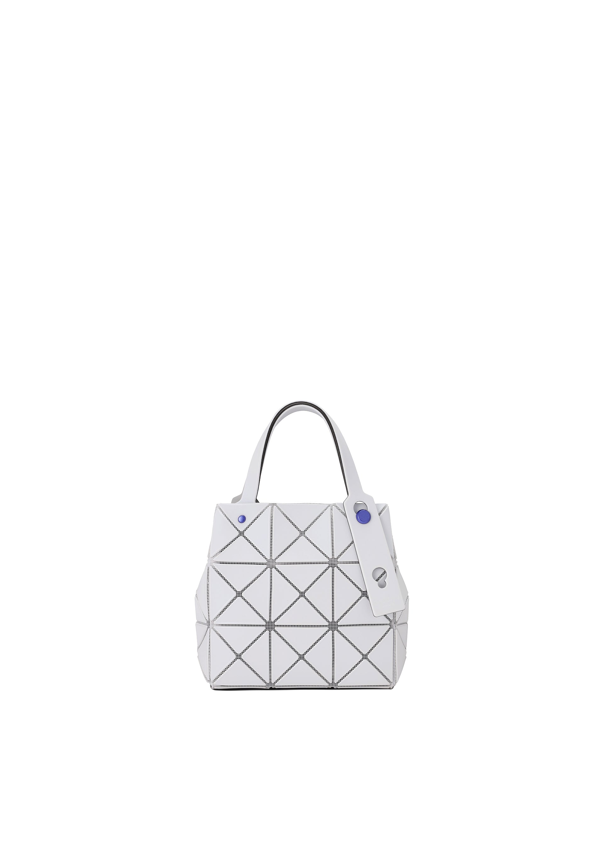 A product shot of the BAO BAO ISSEY MIYAKE CARAT hand bag in light grey (11).