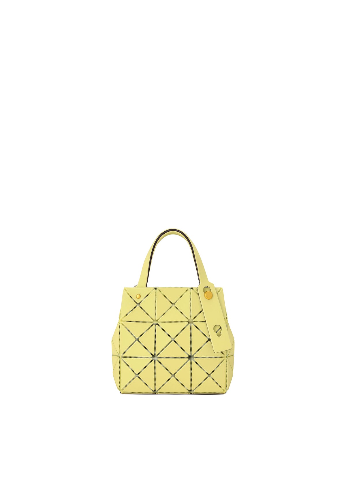 A product shot of the BAO BAO ISSEY MIYAKE CARAT hand bag in yellow (52).
