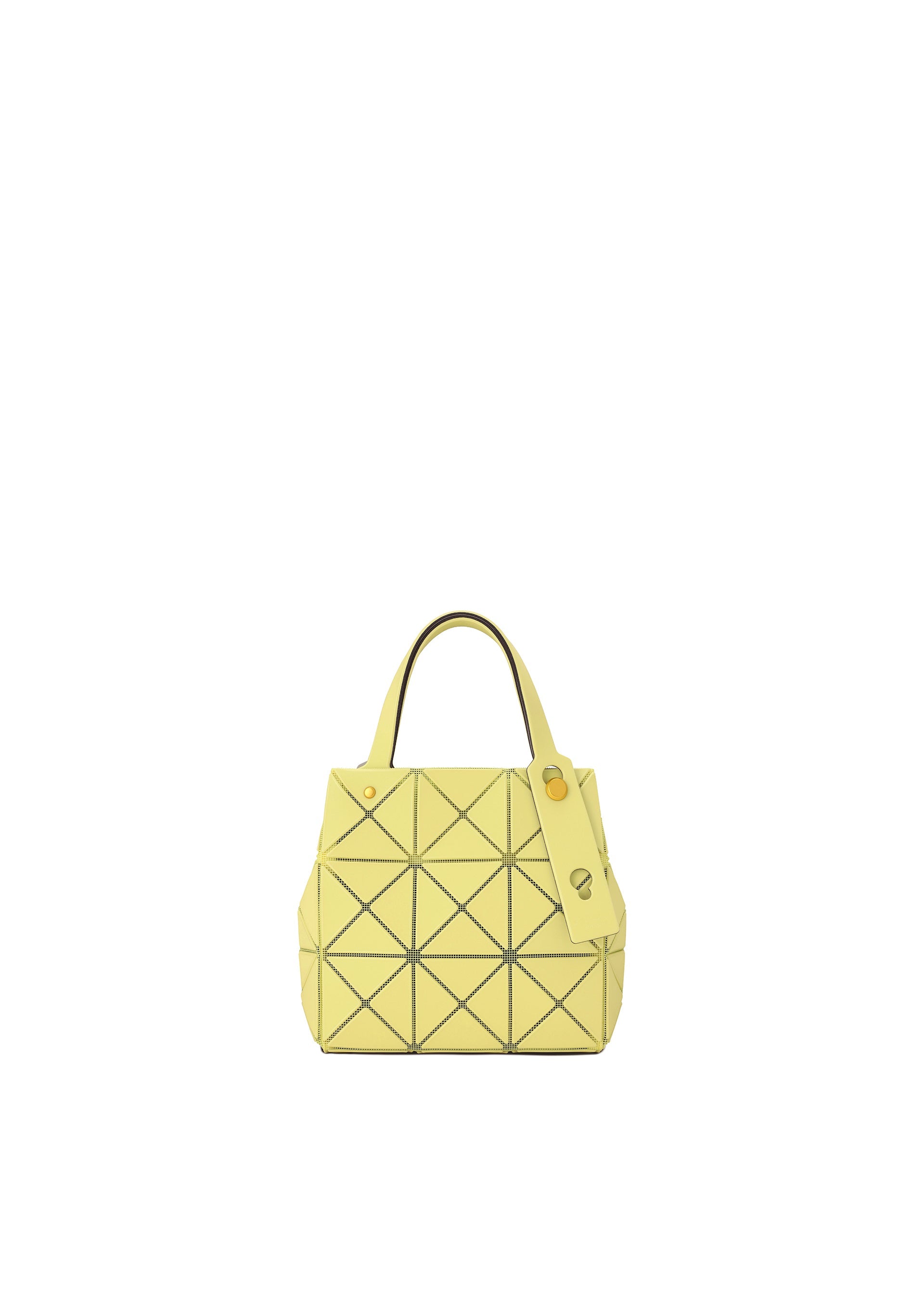 A product shot of the BAO BAO ISSEY MIYAKE CARAT hand bag in yellow (52).
