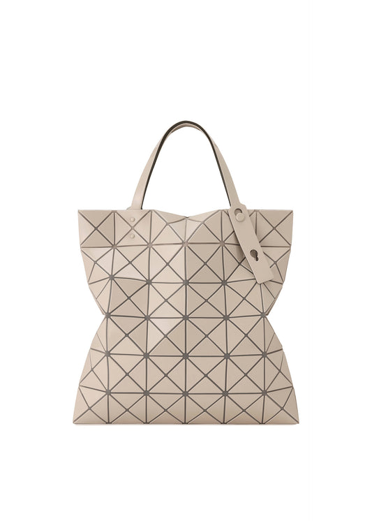 A product shot of the BAO BAO ISSEY MIYAKE LUCENT ONE TONE tote in sand beige (47).
