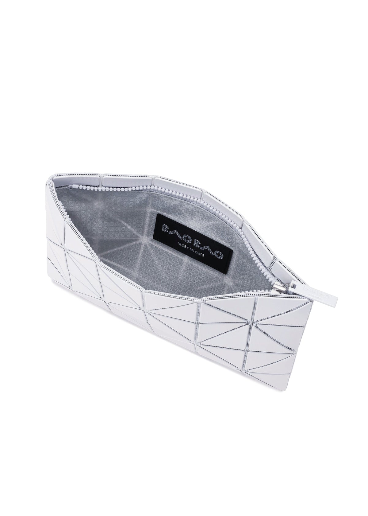 A detail shot of the BAO BAO ISSEY MIYAKE LUCENT ONE TONE pouch.