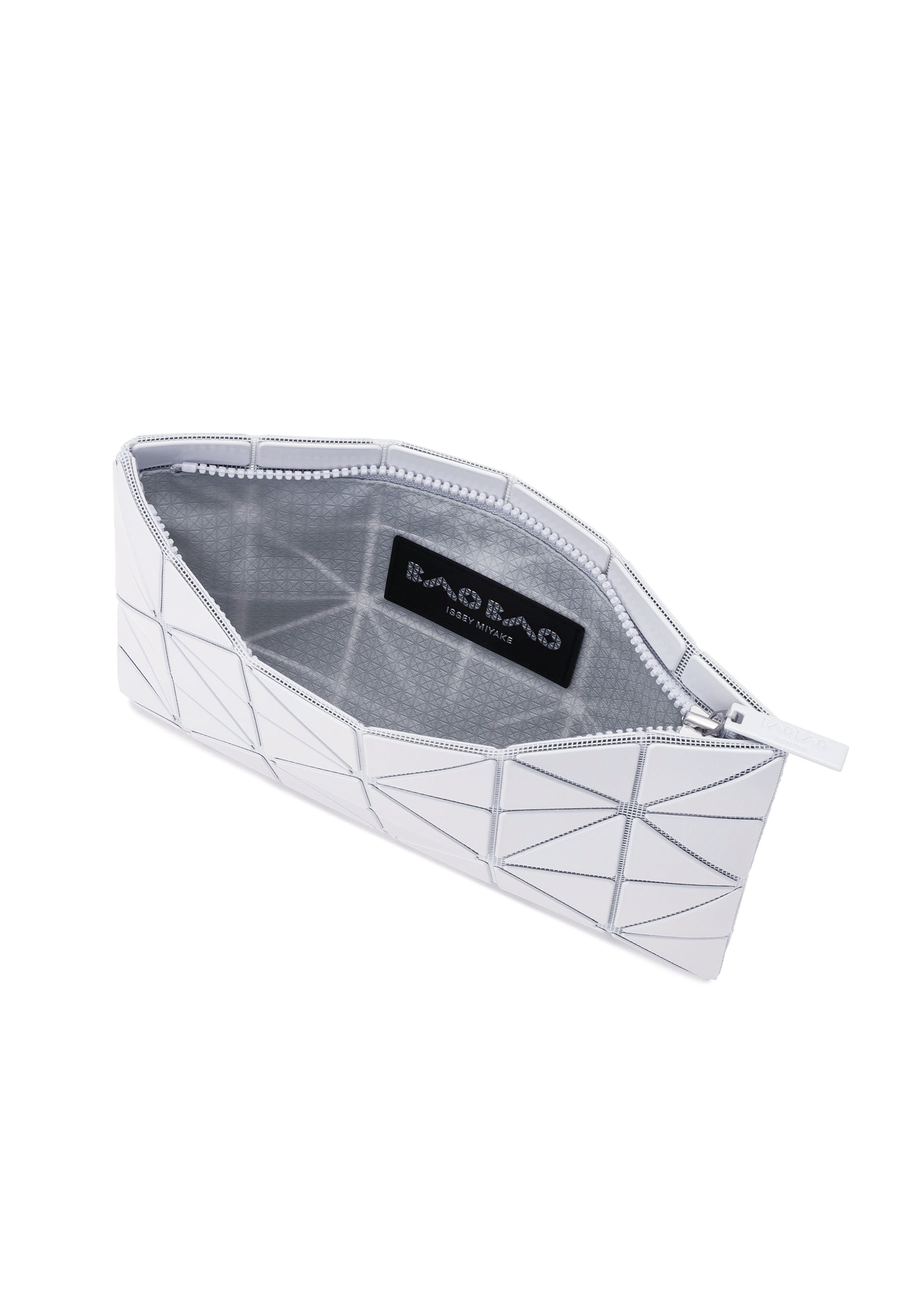 A detail shot of the BAO BAO ISSEY MIYAKE LUCENT ONE TONE pouch.