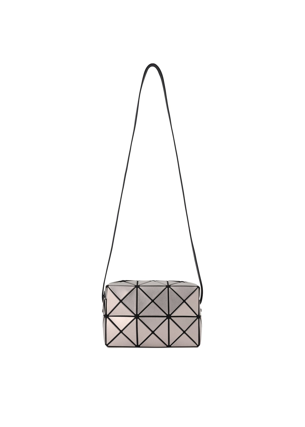 A product shot of the BAO BAO ISSEY MIYAKE CUBOID METALLIC shoulder bag in silver (91).