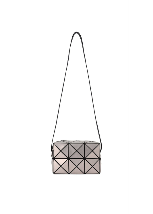 A product shot of the BAO BAO ISSEY MIYAKE CUBOID METALLIC shoulder bag in silver (91).