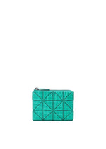 A product shot of the BAO BAO ISSEY MIYAKE CASSETTE wallet in emerald green (63).