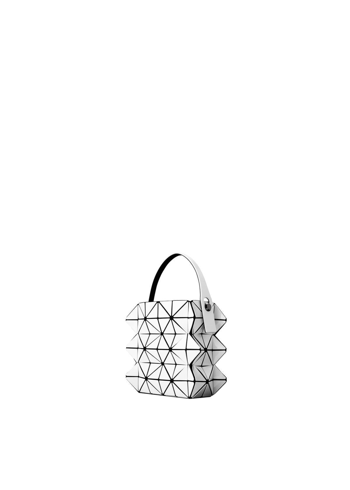 A detail shot of the BAO BAO ISSEY MIYAKE BEYOND hand bag.