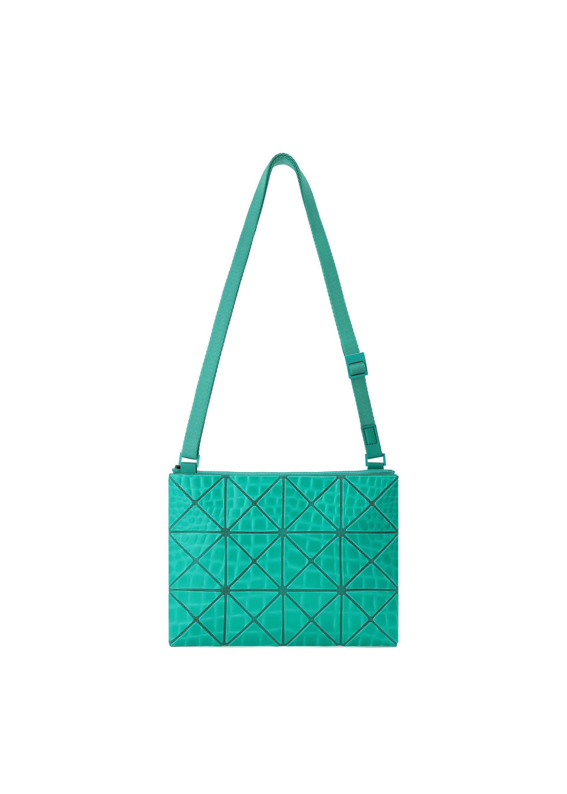 A product shot of the BAO BAO ISSEY MIYAKE KAIJU bag in emerald green (63).
