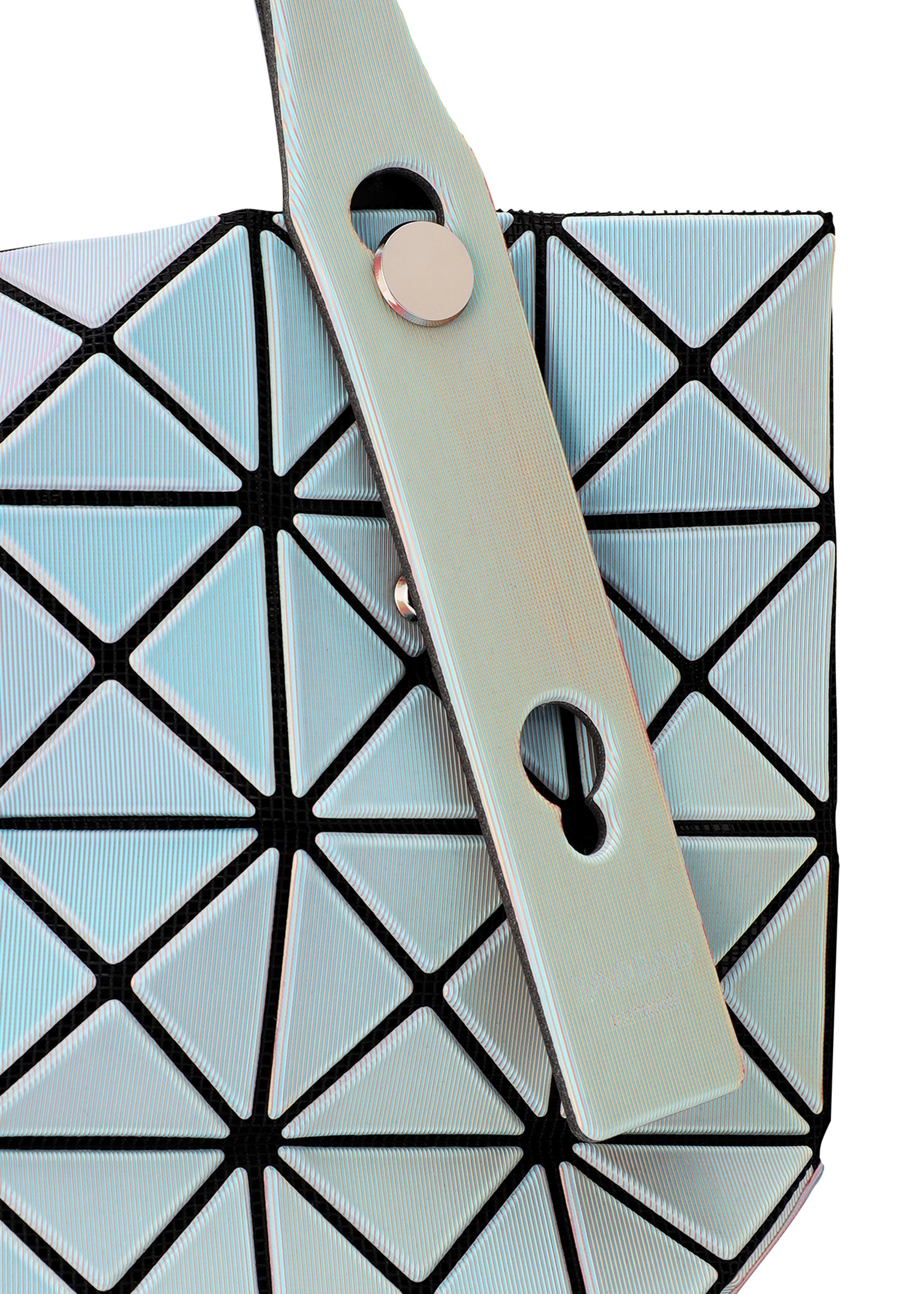A detail shot of the BAO BAO ISSEY MIYAKE ILLUSION tote.