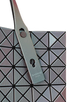 A detail shot of the BAO BAO ISSEY MIYAKE ILLUSION tote.