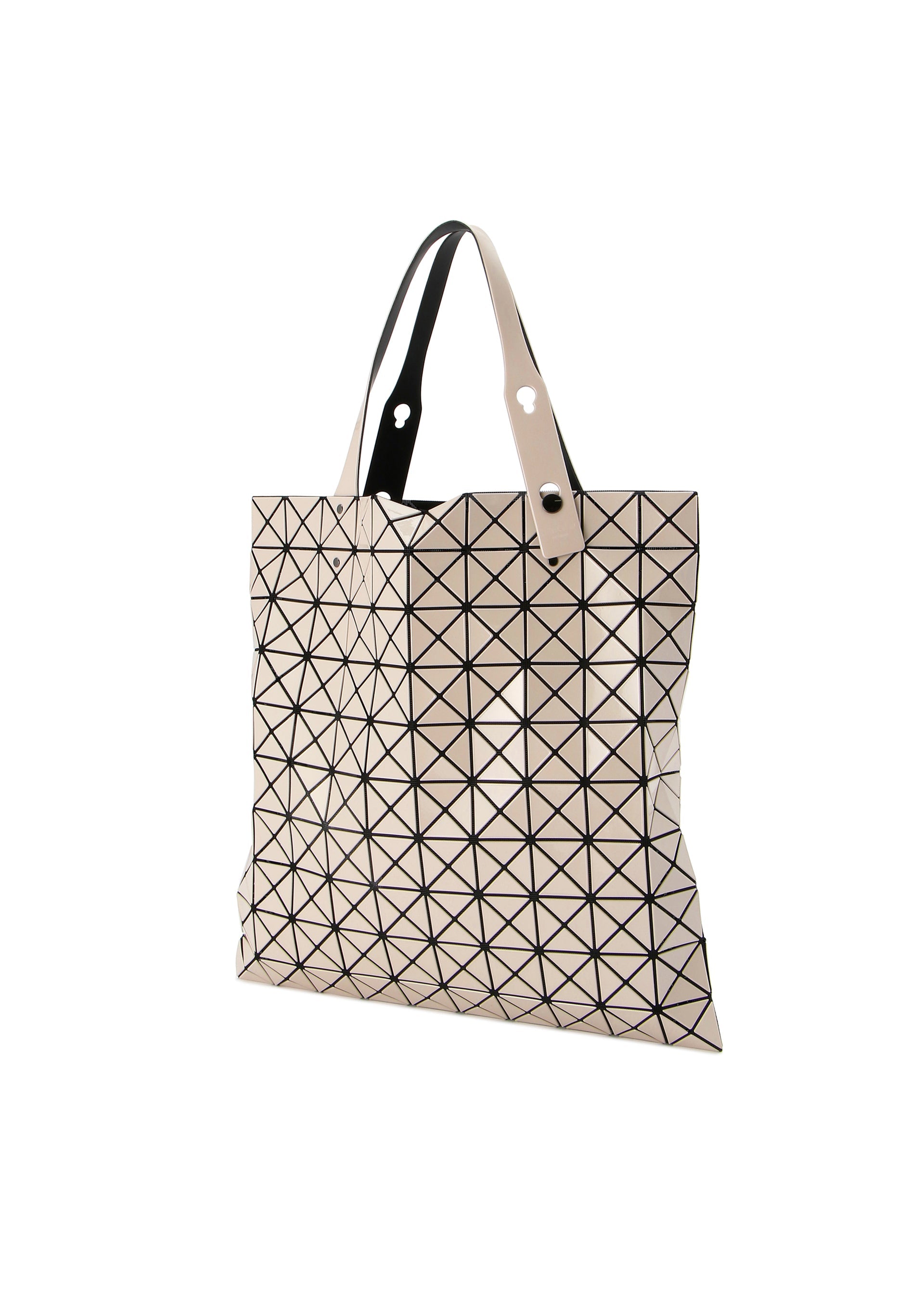 A detail shot of the BAO BAO ISSEY MIYAKE PRISM tote.