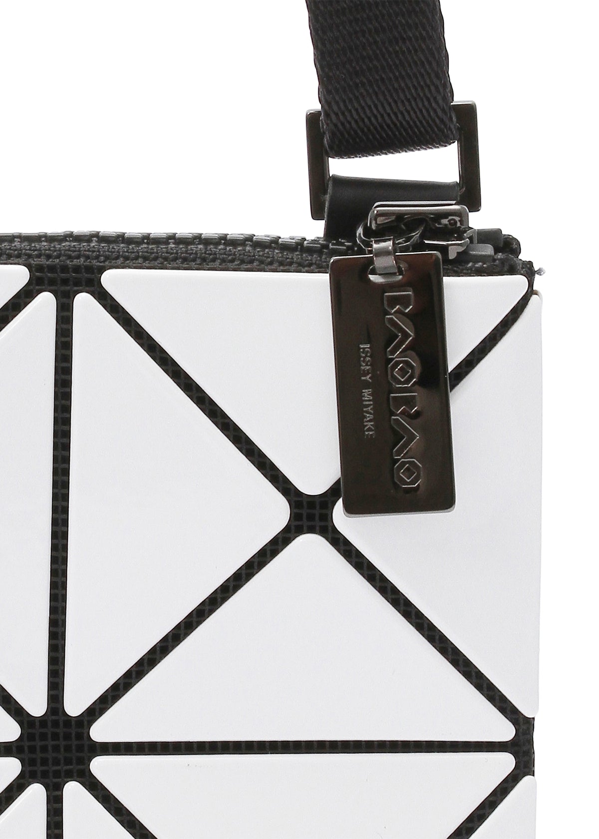 A detail shot of the BAO BAO ISSEY MIYAKE LUCENT crossbody.