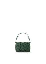 A product shot of the BAO BAO ISSEY MIYAKE FOSSETTE shoulder bag in deep green (66).