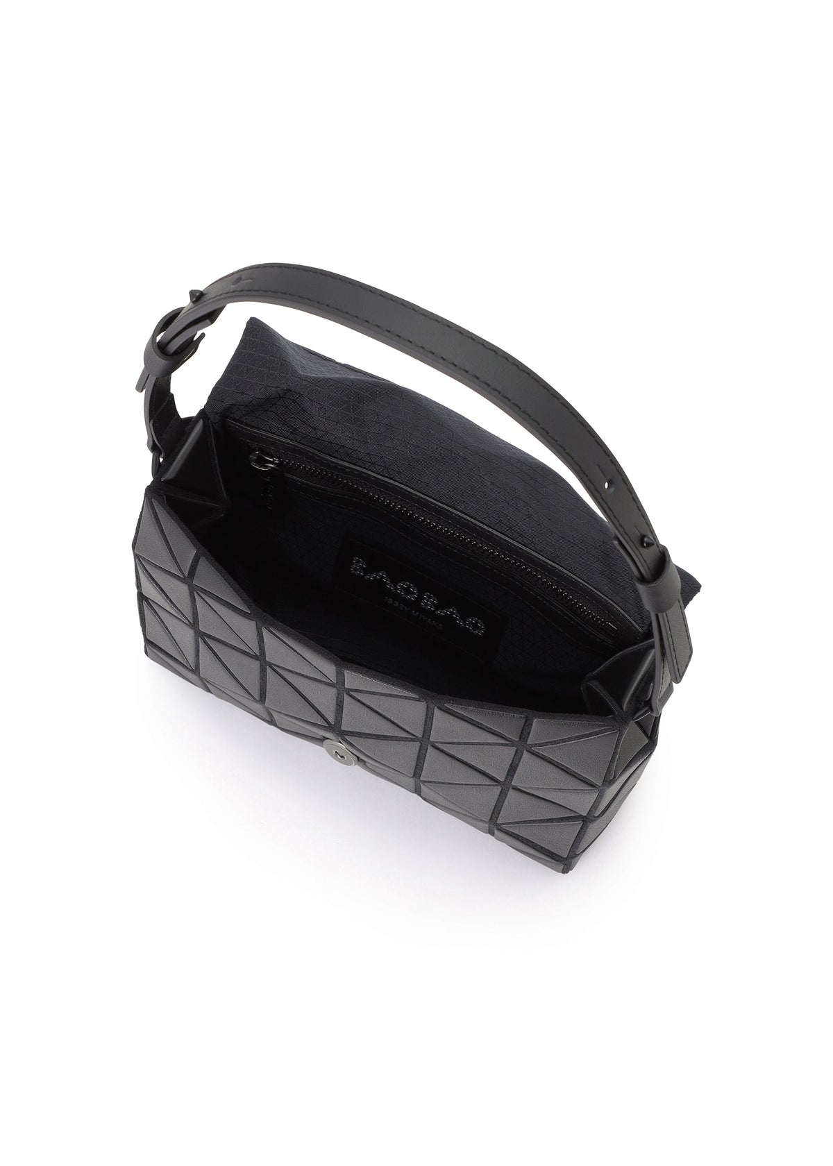 A detail shot of the BAO BAO ISSEY MIYAKE FOSSETTE shoulder bag.