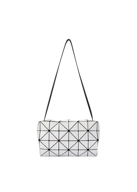 A product shot of the BAO BAO ISSEY MIYAKE CARTON shoulder bag in white.