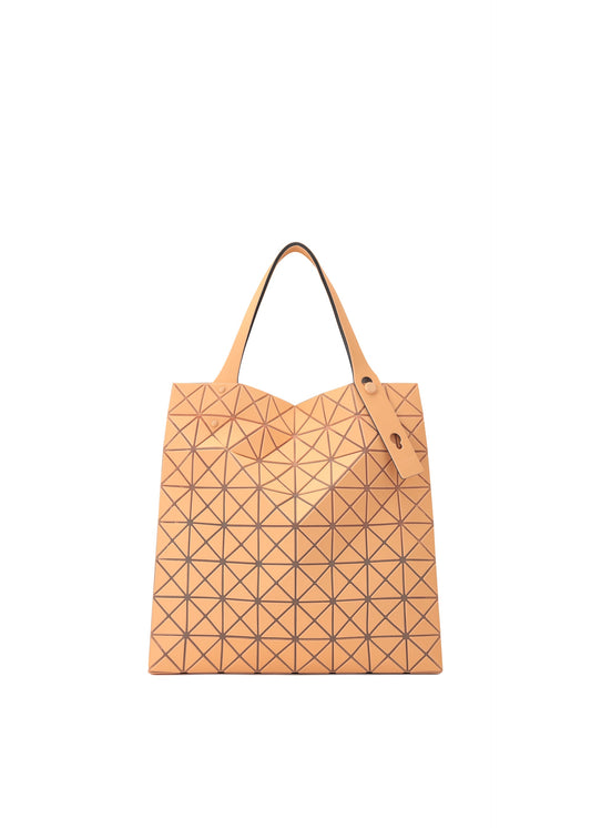 A product shot of the BAO BAO ISSEY MIYAKE PRISM PLUS tote in sherbet orange (30).