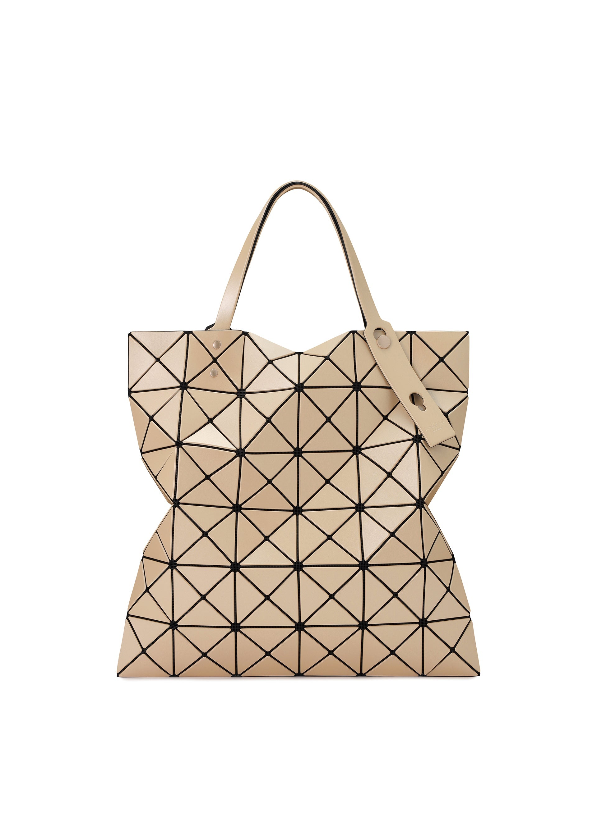 A product shot of the BAO BAO ISSEY MIYAKE LUCENT METALLIC tote in beige (41).