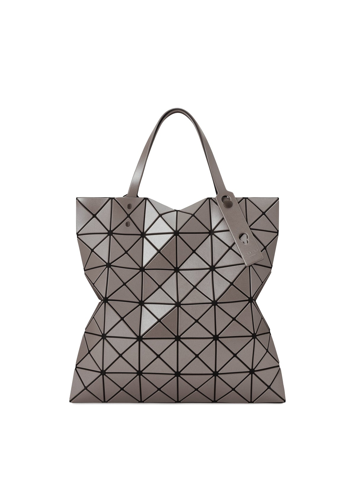 A product shot of the BAO BAO ISSEY MIYAKE LUCENT METALLIC tote in brown silver (90).