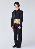 A model wears the BAO BAO ISSEY MIYAKE LUCENT METALLIC crossbody.