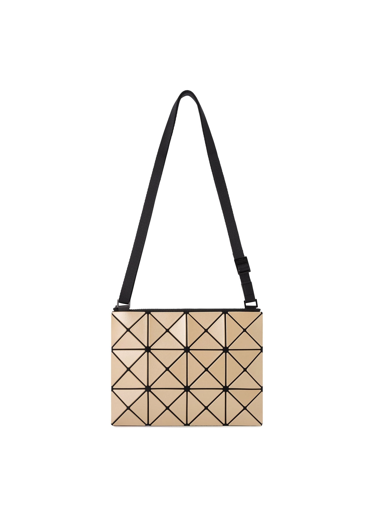 A product shot of the BAO BAO ISSEY MIYAKE LUCENT METALLIC crossbody in beige (41).