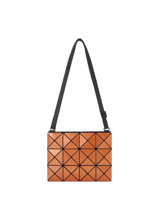 A product shot of the BAO BAO ISSEY MIYAKE LUCENT METALLIC crossbody in orange brown (47).