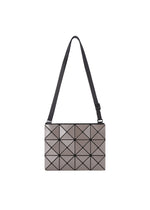 A product shot of the BAO BAO ISSEY MIYAKE LUCENT METALLIC crossbody in brown silver (90).