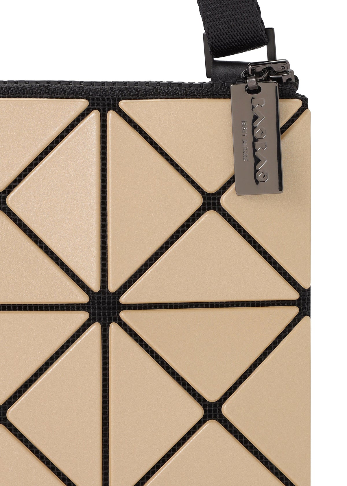 A detail shot of the BAO BAO ISSEY MIYAKE LUCENT METALLIC crossbody.