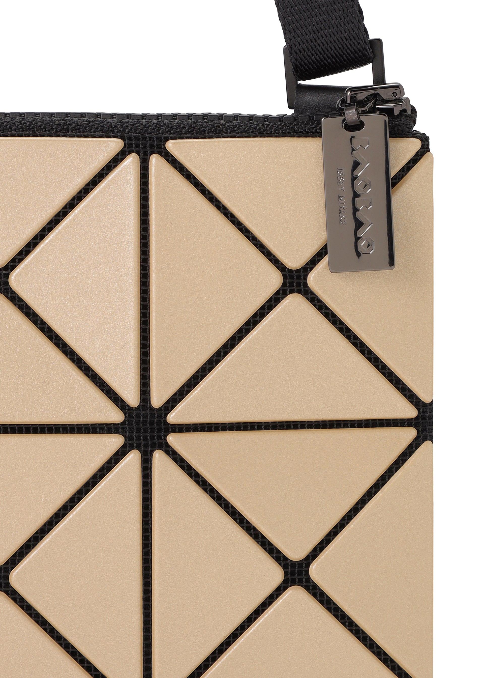 A detail shot of the BAO BAO ISSEY MIYAKE LUCENT METALLIC crossbody.