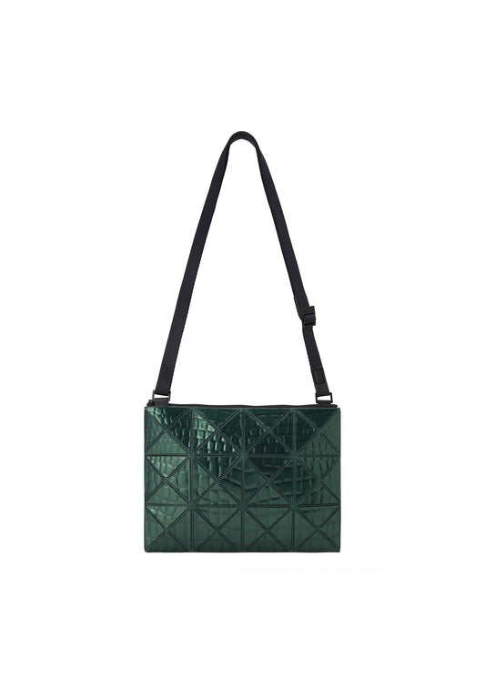 A product shot of the BAO BAO ISSEY MIYAKE META KAIJU crossbody in deep green (66).
