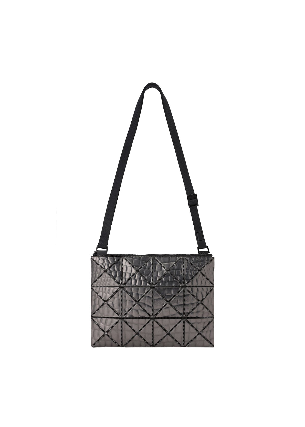 A product shot of the BAO BAO ISSEY MIYAKE META KAIJU crossbody in gunmetal (94).