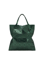 A product shot of the BAO BAO ISSEY MIYAKE META KAIJU tote in deep green (66).