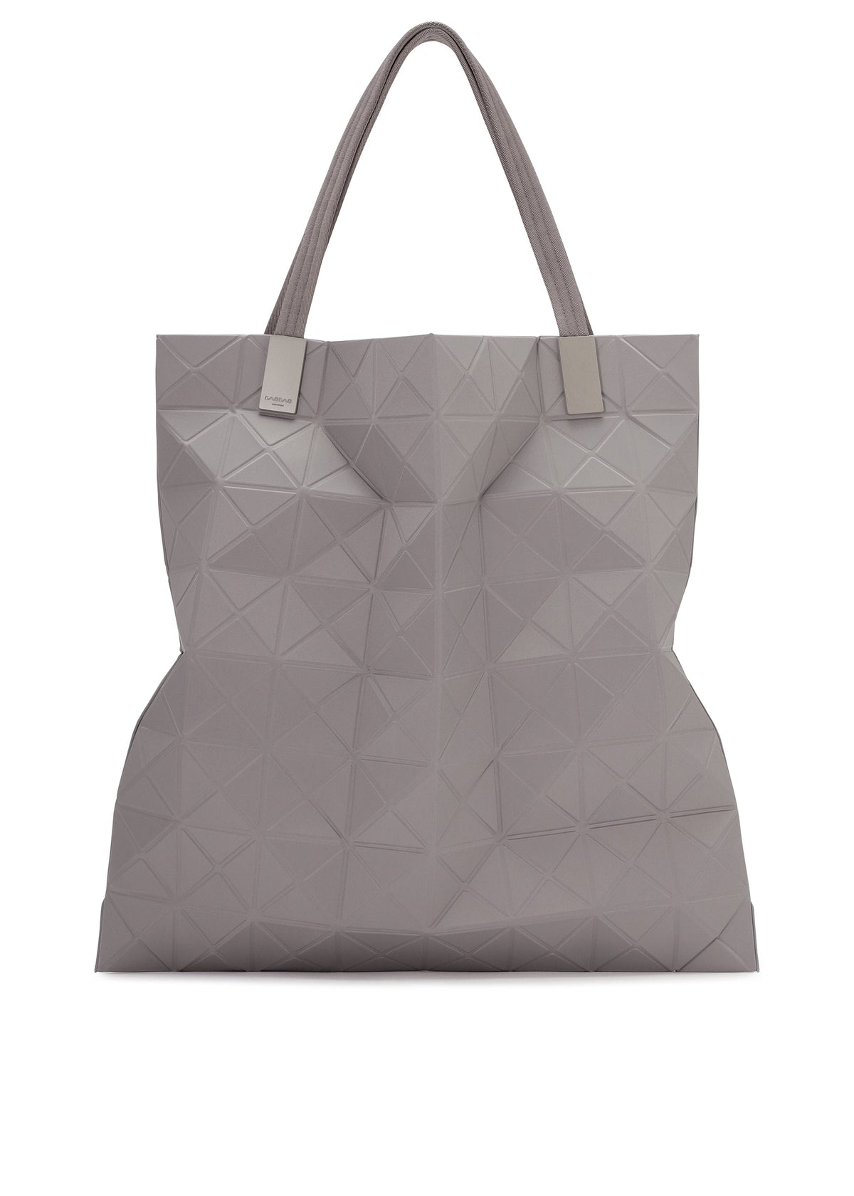 A product shot of the BAO BAO ISSEY MIYAKE TRACK tote in grey (12).